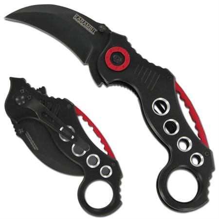 All Black Spring Assist - 'Legal Automatic' Knife - Karambit Tactical - TOPHATTER'S ARMORY DEALS Collectible Weapons - Tophatter Daily Deals