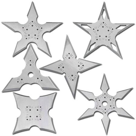 Assassin Creed 6 Pack Throwing Star Set With Pouch - TOPHATTER'S ARMORY DEALS Collectible Weapons - Tophatter Daily Deals