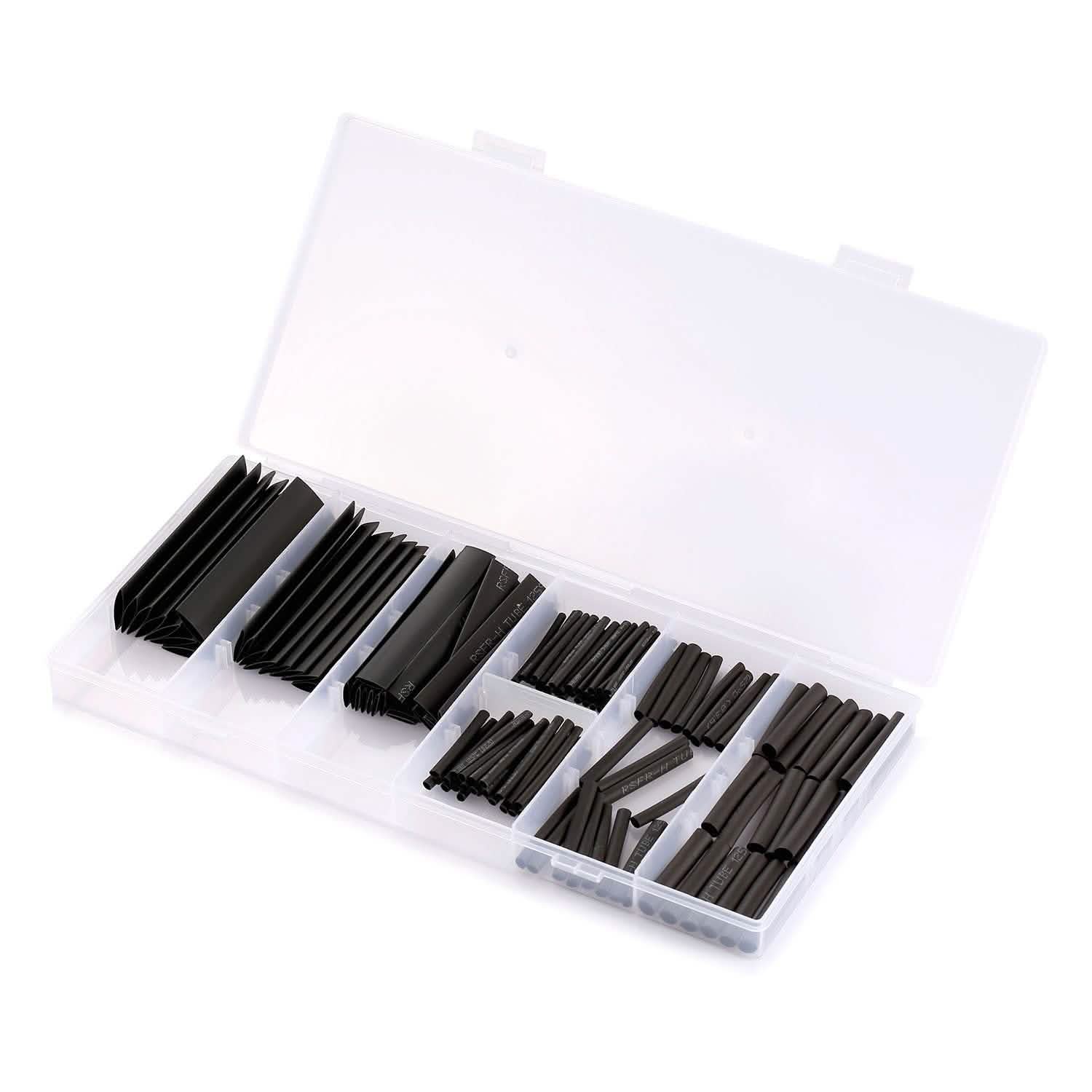 127-Piece: 2:1 Heat Shrink Tube Wire Wrap Assortment Set Home Improvement - Tophatter Daily Deals