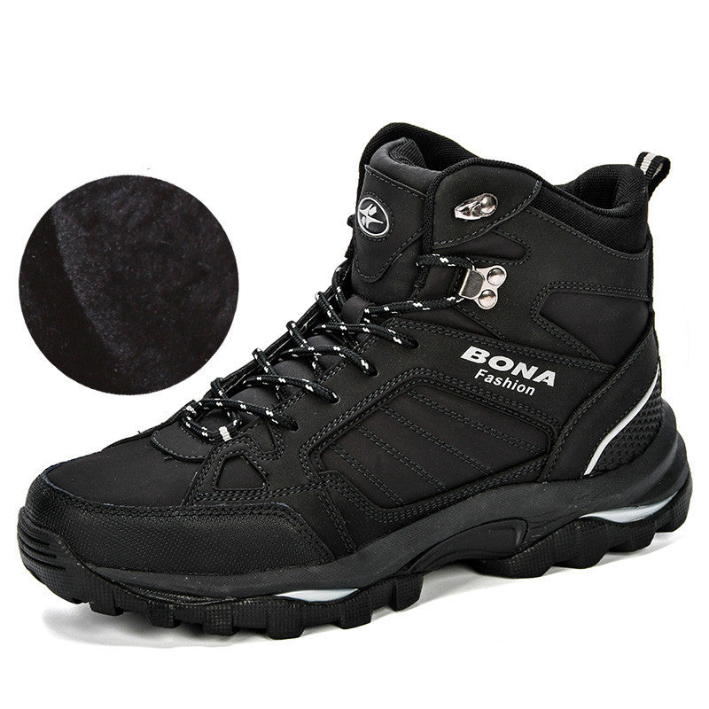 BONA winter warm men's shoes casual sports shoes Carbon grey 0 - Tophatter Daily Deals