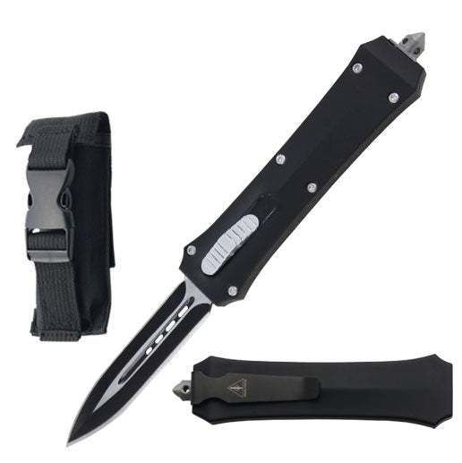 9.25" Dual Action Reaper Spear Point Blade OTF Automatic Pocket Knife - TOPHATTER'S ARMORY DEALS Collectible Weapons - Tophatter Daily Deals