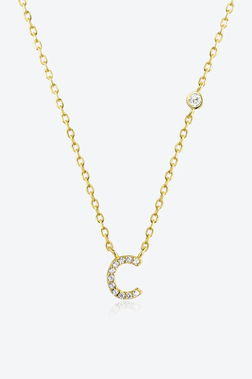 A To F Zircon 925 Sterling Silver Necklace C Gold One Size Necklaces - Tophatter Daily Deals