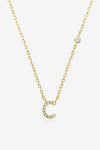 A To F Zircon 925 Sterling Silver Necklace C Gold One Size Necklaces - Tophatter Daily Deals