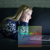 Acrylic Dry Wipe Board With LED Light Transparent Desktop Calendar White Holder USB 0 - Tophatter Daily Deals