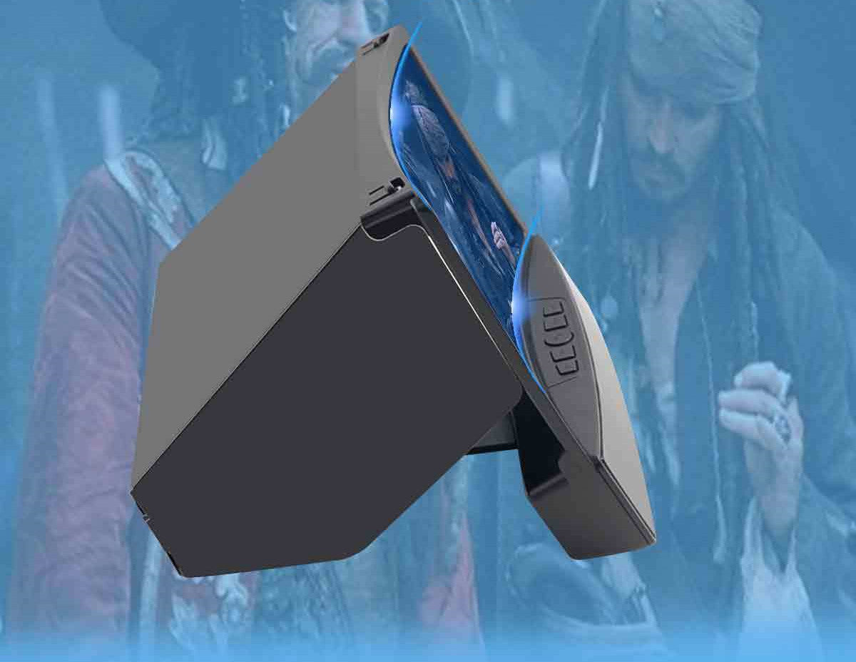 10 Inch Curved Screen Mobile Phone Screen Magnifier with Two Bluetooth Speaker 0 - Tophatter Daily Deals