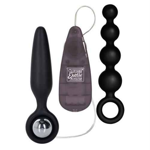 Booty Call Vibro Anal Kit – Anal Vibrator Kit > Anal Range > Butt Plug Kits - Tophatter Daily Deals