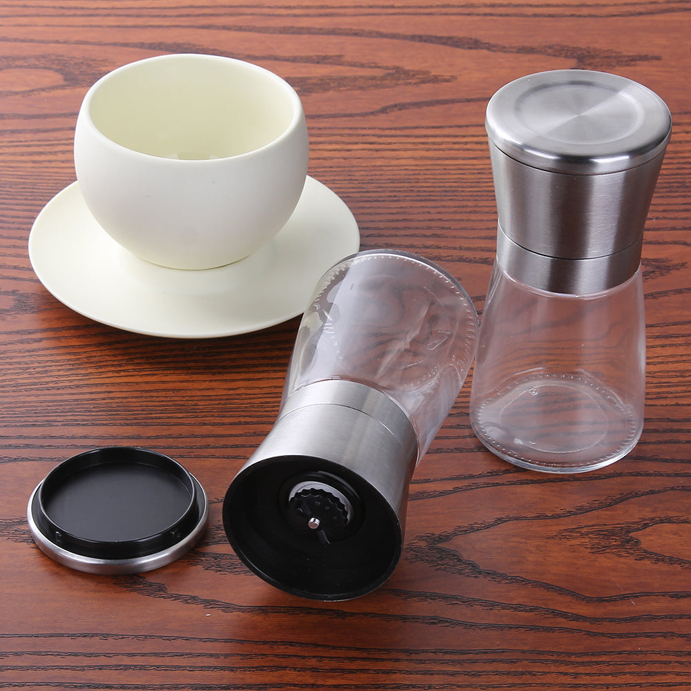 2 PcsLot Salt And Pepper Grinder Set 0 - Tophatter Daily Deals