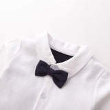 Baby vest striped gentleman romper 0 - Tophatter Daily Deals