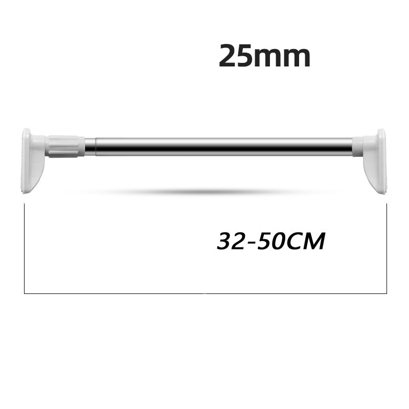Built-In Spring Stainless Steel Non-Perforated Clothes Rail 25mm 32 50cm 0 - Tophatter Daily Deals