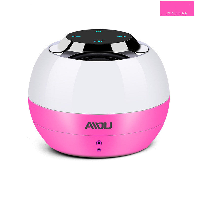 Bluetooth speaker colorful lights subwoofer wireless mobile phone mini audio card portable Pink 0 - Tophatter Daily Deals