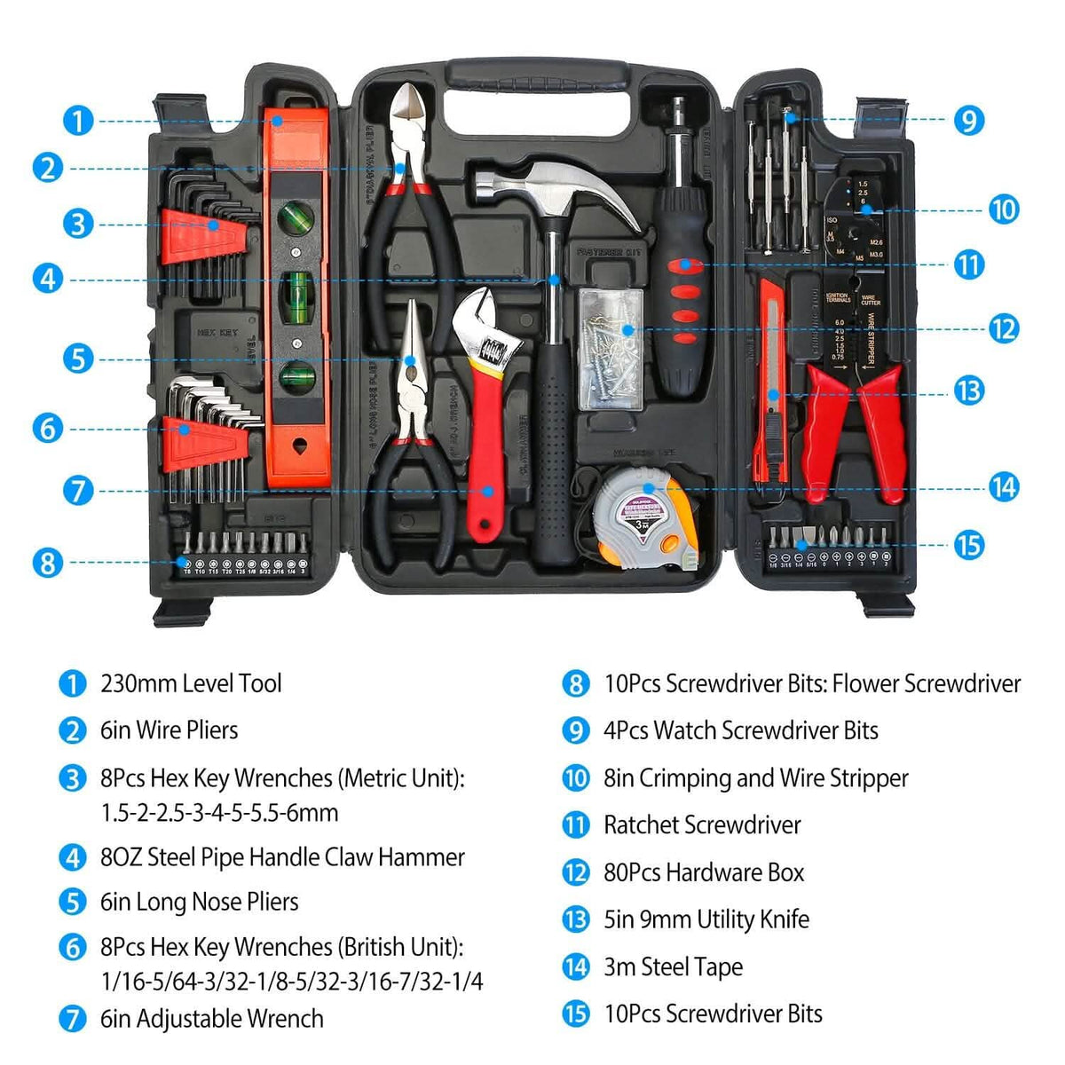 129-Pieces Set: Household Hand Tool Set Home Improvement - Tophatter Daily Deals