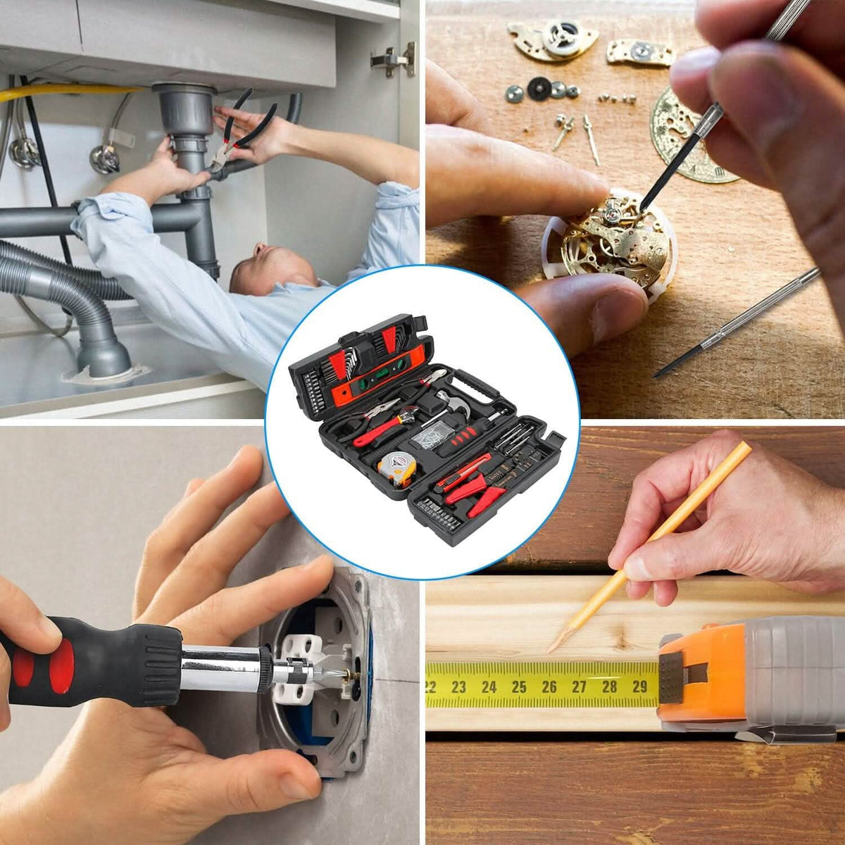 129-Pieces Set: Household Hand Tool Set Home Improvement - Tophatter Daily Deals