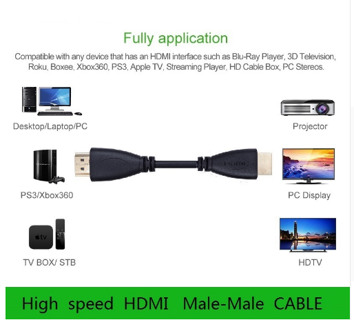 3FT,0.3M,1M,1.5M,2M,3M,5M High speed Gold Plated Plug Male-Male HDMI Cable 1.4 Version HD 1080P 3D for HDTV XBOX PS3 computer 0 - Tophatter Daily Deals