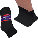 Cotton Non-Binding Diabetic & Circulatory Quarter Socks (12-Pairs) Black Men's Socks - Tophatter Daily Deals