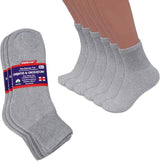 Cotton Non-Binding Diabetic & Circulatory Quarter Socks (12-Pairs) Grey Men's Socks - Tophatter Daily Deals