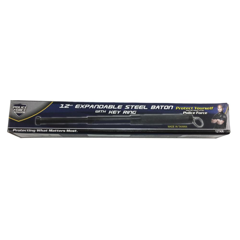 12" Expandable Steel Baton w/ Keyring Baton - Tophatter Daily Deals