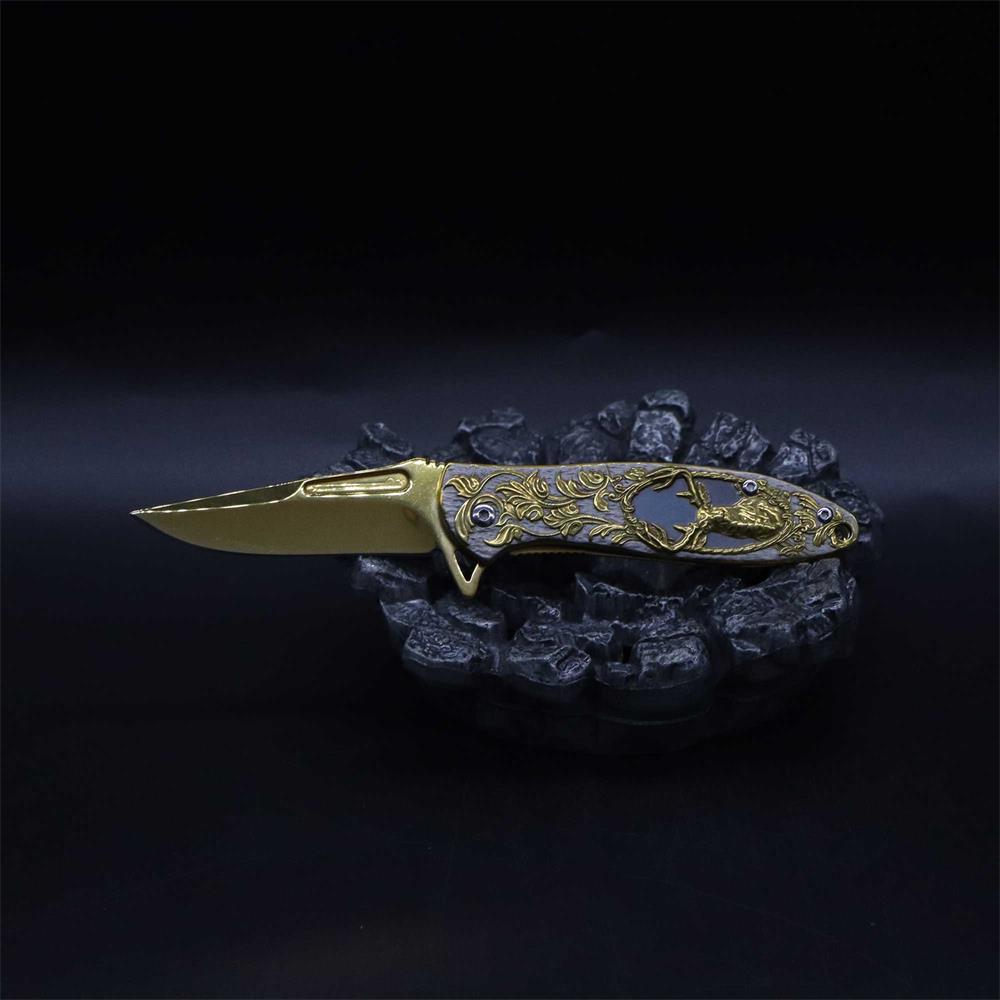 Fantastic Reindeer in the Mirror Folding Knife - Tophatter Daily Deals