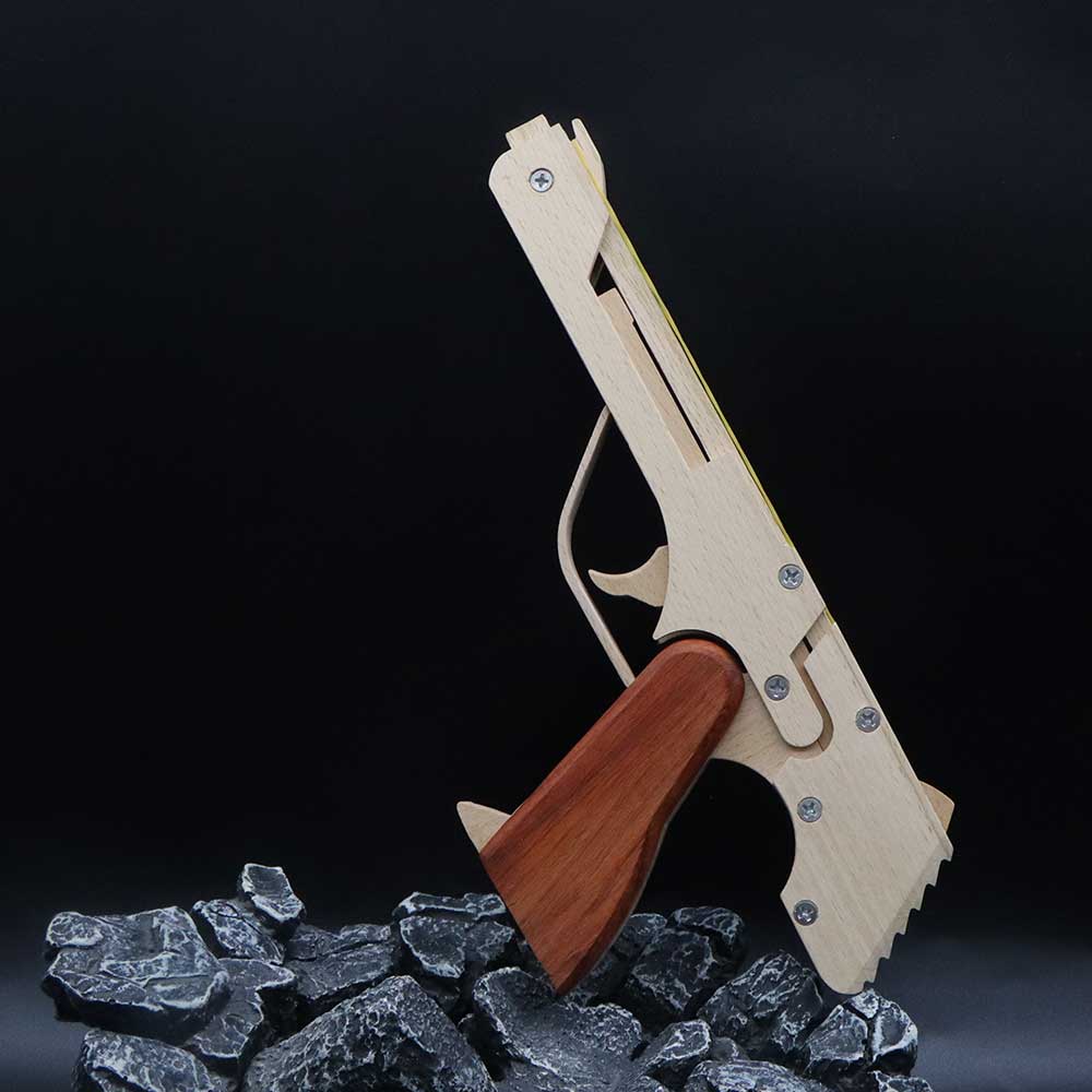 Wooden Assembled Flying Eagle Solid Wood Pistol - Tophatter Daily Deals