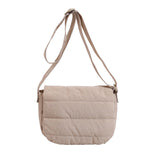 Afton Quilted Foldover Crossbody Almond Handbags & Wallets - Tophatter Daily Deals