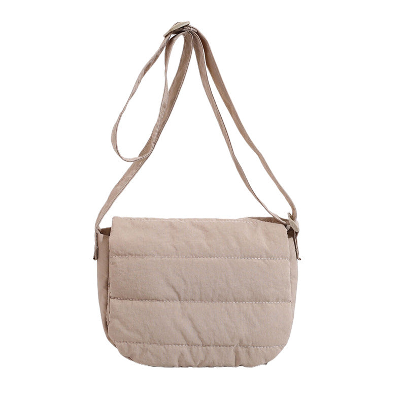 Afton Quilted Foldover Crossbody Almond Handbags & Wallets - Tophatter Daily Deals