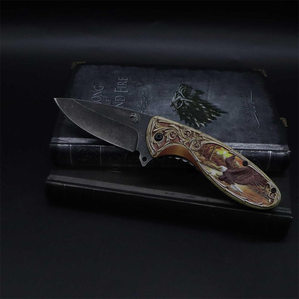3D Sculpture Eagle Relief Folding Knife - Tophatter Daily Deals