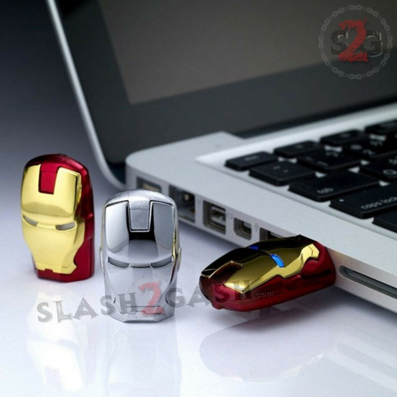 Iron Man USB Flash Drive 2.0 w/ LED Light-up Eyes 16gb Memory Stick USB Flash Drive - Tophatter Daily Deals