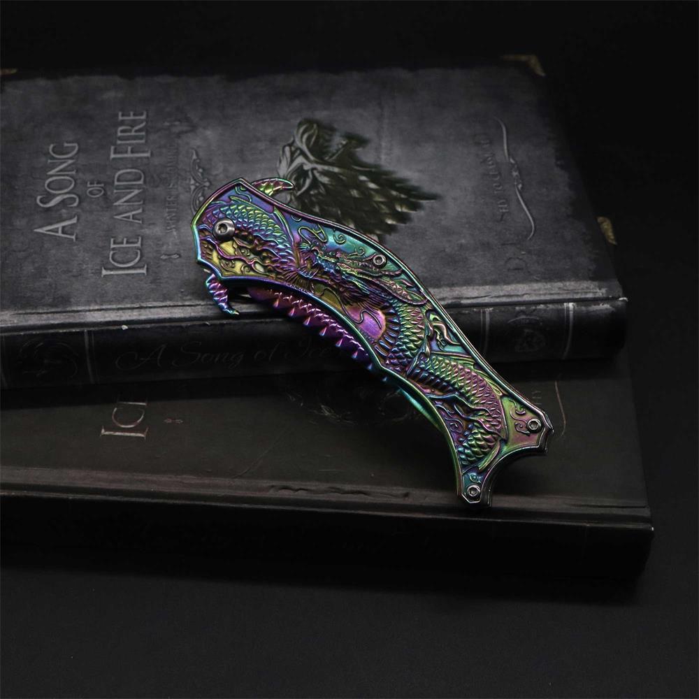Chinese Dragon Totem Folding Knife - Tophatter Daily Deals