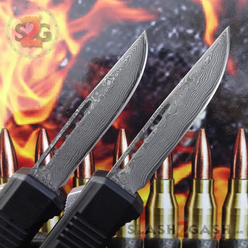 S2G Tactical Small 7" OTF Bullet HK Automatic Knife - REAL Layered Damascus Knife-OTF - Tophatter Daily Deals