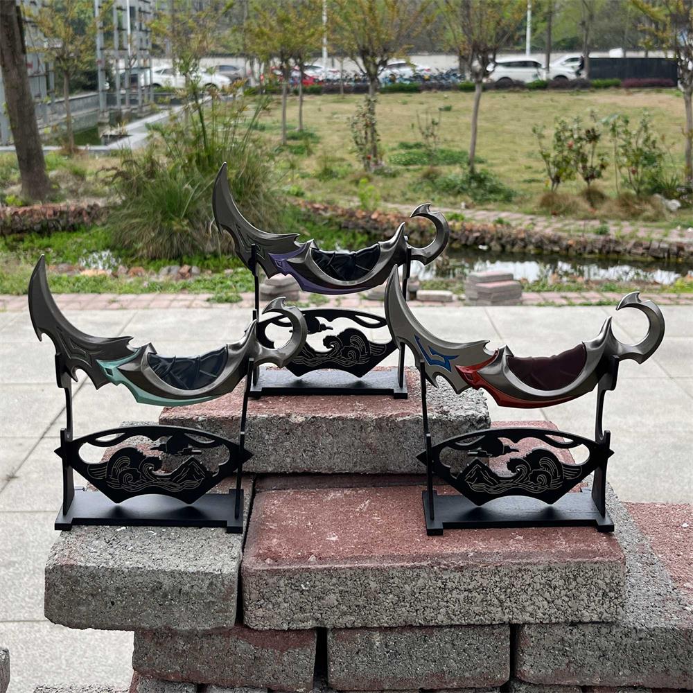 2-Layer Wooden Landscape Pattern Weapon Display Holder - Tophatter Daily Deals