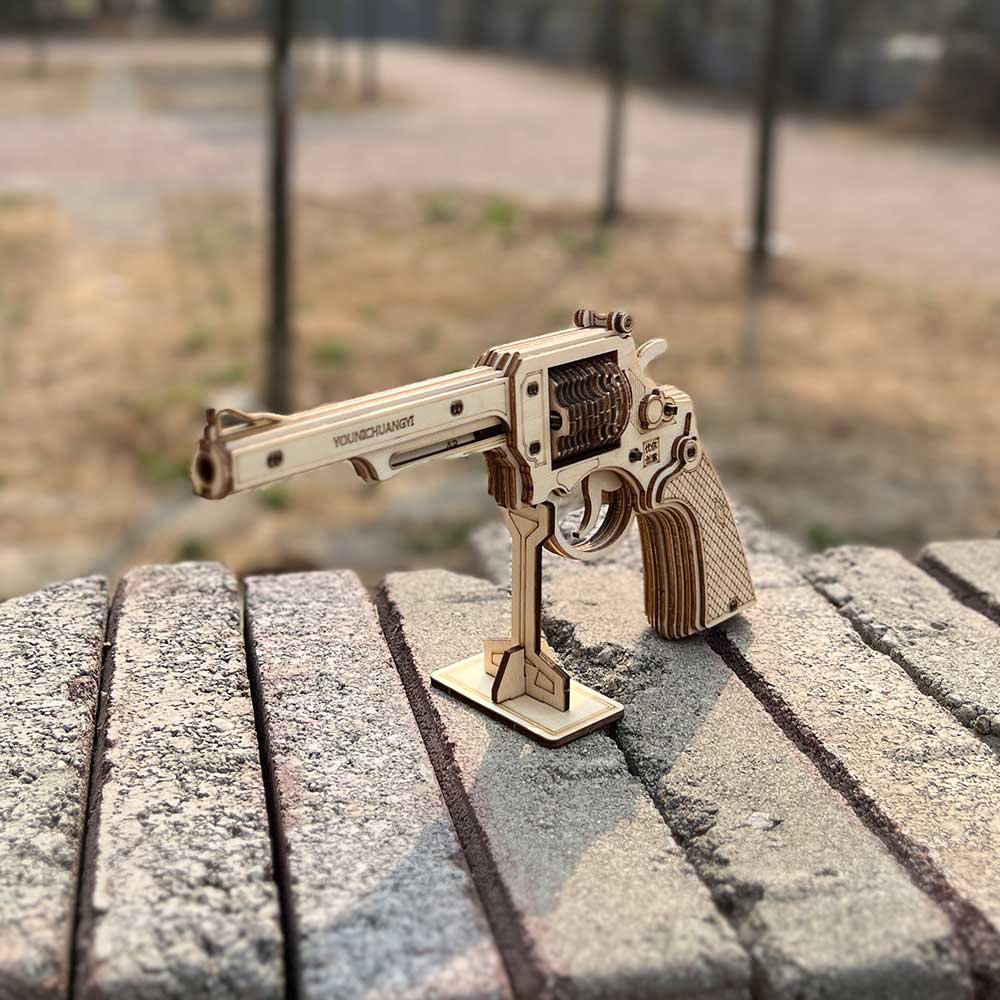 Revolver Wooden Model Kit S&W Gun - Tophatter Daily Deals
