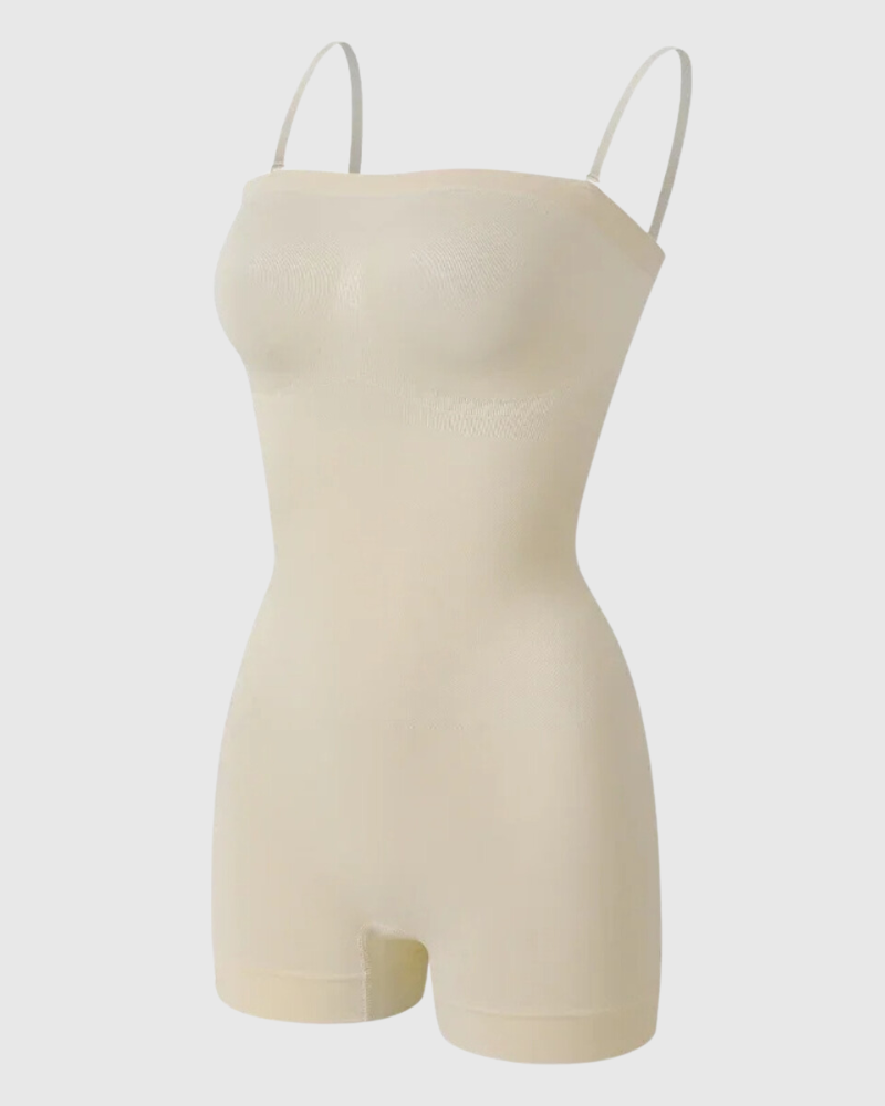Revenge Body Strapless Smoothing Seamless Bodysuit Beige Bodysuit - Tophatter Daily Deals