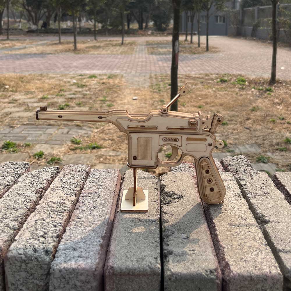 Mauser Military Pistol Wooden Model Pistol 3D Puzzle - Tophatter Daily Deals