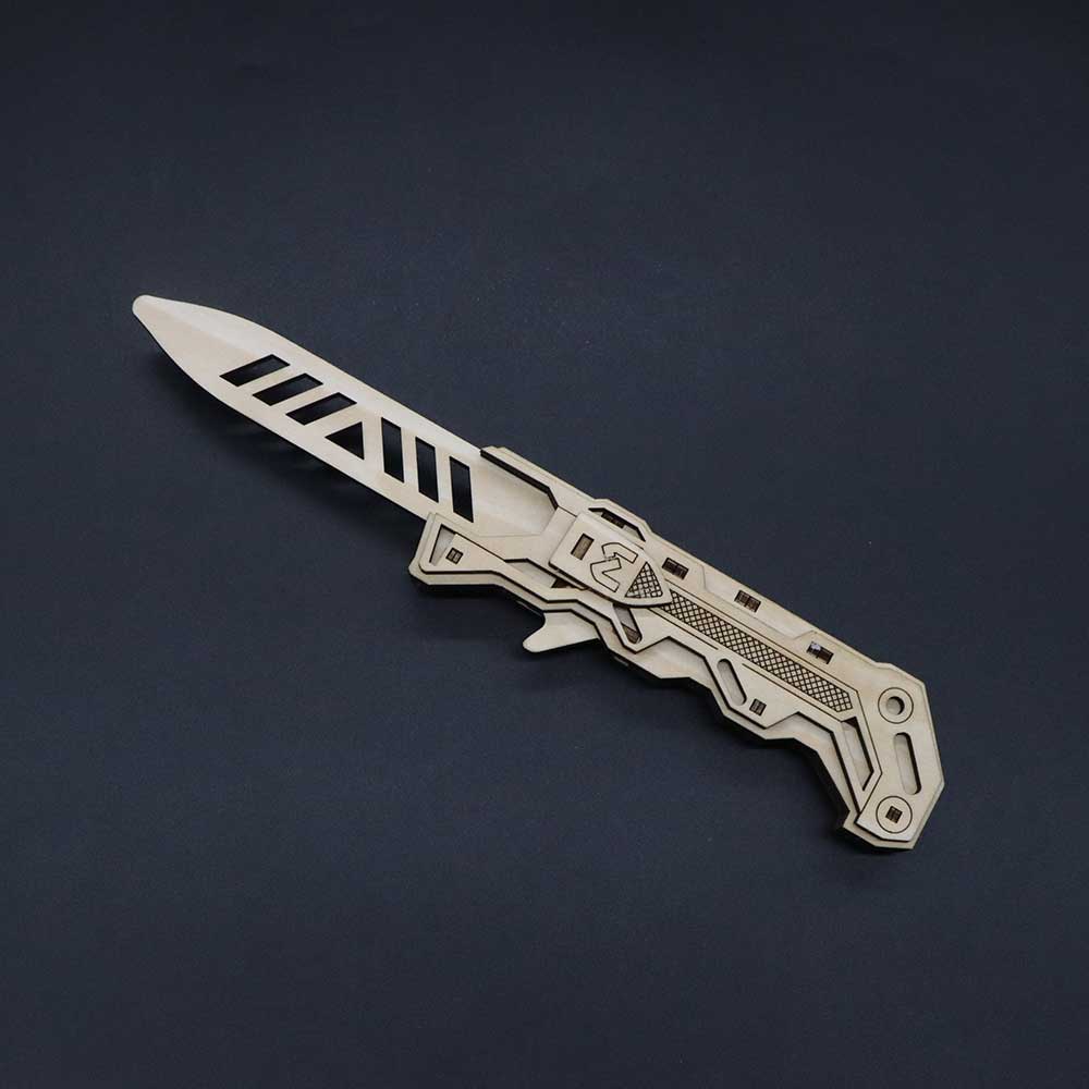 Wooden Ballistic Knife Model Kit 3D Puzzle - Tophatter Daily Deals