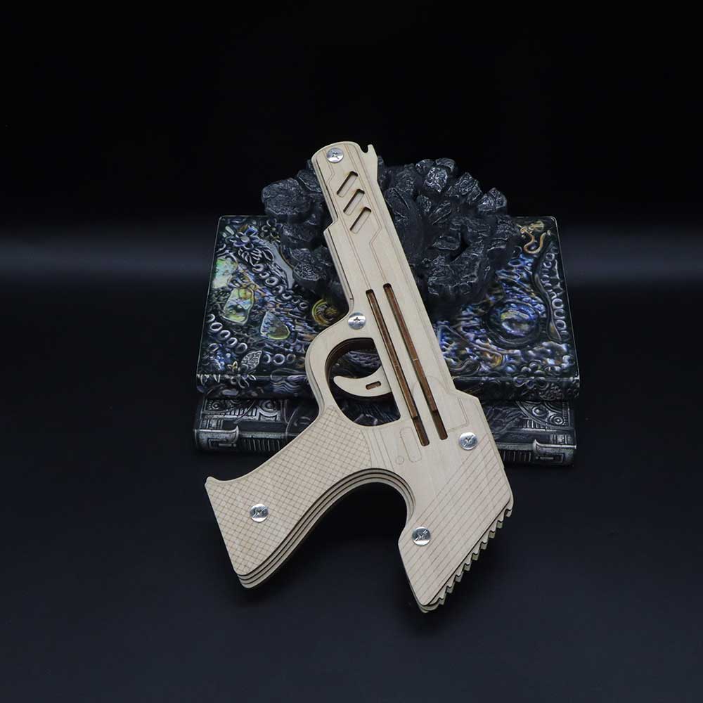 DIY 3D Semi-auto Rubber Band Pistol Model Kit - Tophatter Daily Deals
