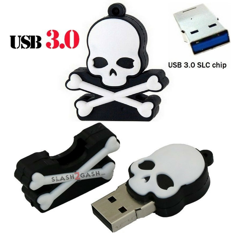 Skull & Crossbones USB Flash Drive 3.0 Memory Stick 16/32gb 10x FASTER! USB Flash Drive - Tophatter Daily Deals