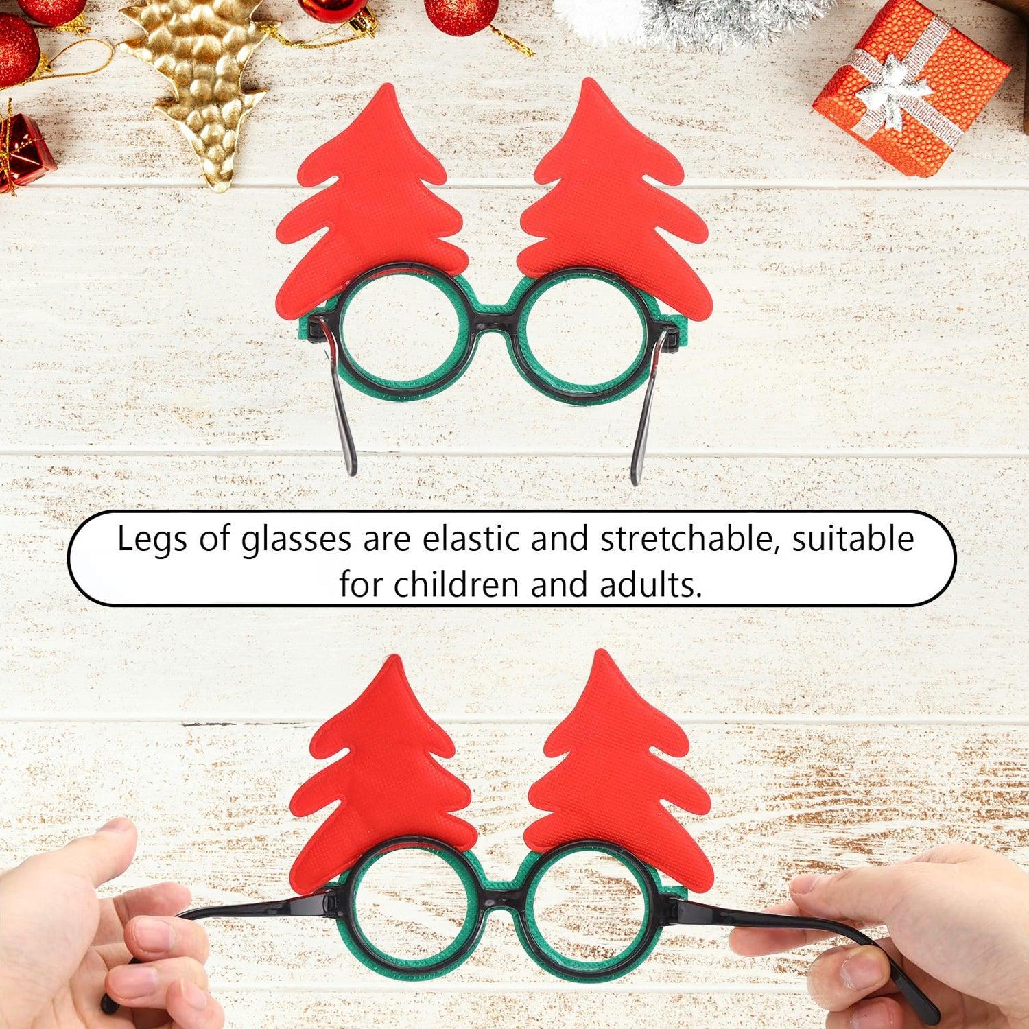 Glitter Party Glasses - Christmas Glitter Party Glasses, 12 Pack Novelty Xmas Eyeglasses Fancy Dress Costume Decoration for Kids Adults Christmas - Tophatter Daily Deals