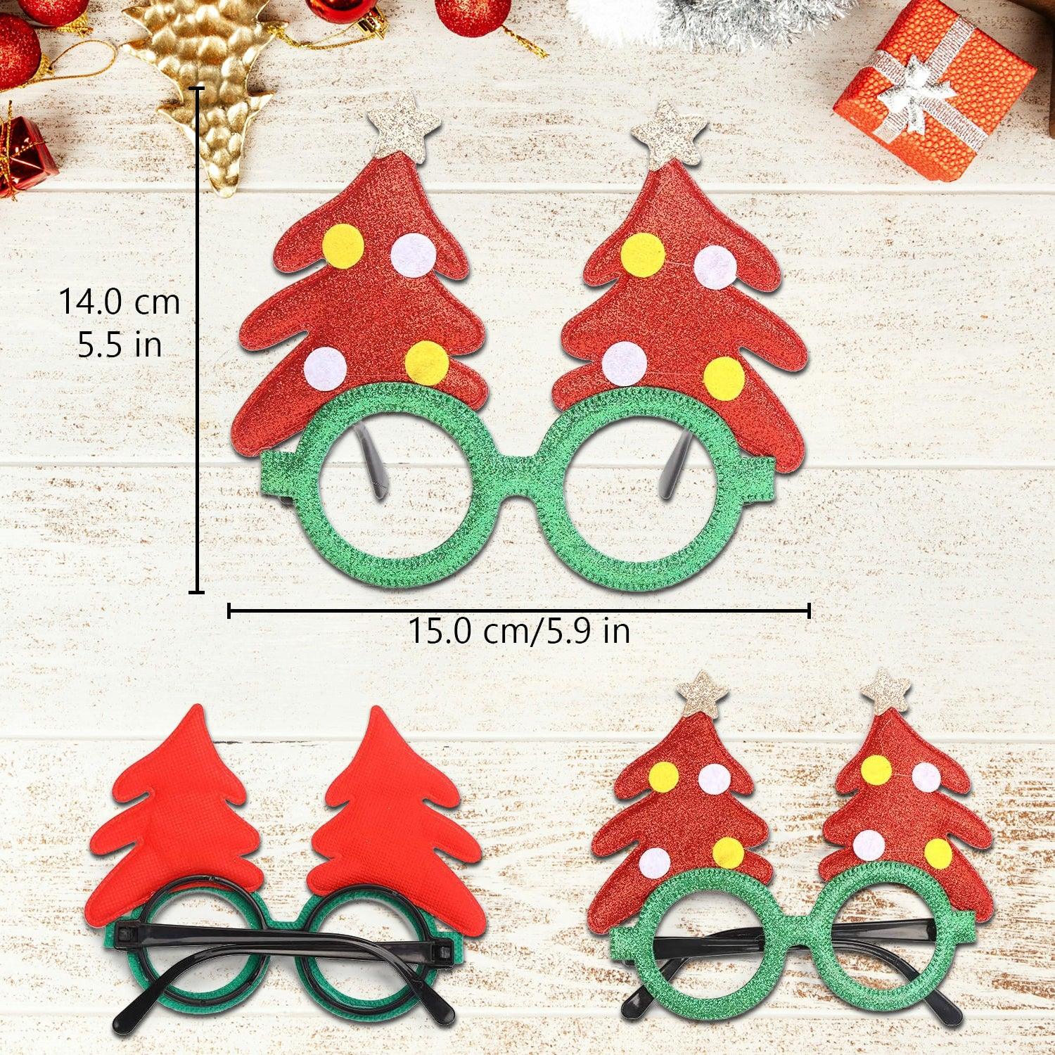 Glitter Party Glasses - Christmas Glitter Party Glasses, 12 Pack Novelty Xmas Eyeglasses Fancy Dress Costume Decoration for Kids Adults Christmas - Tophatter Daily Deals