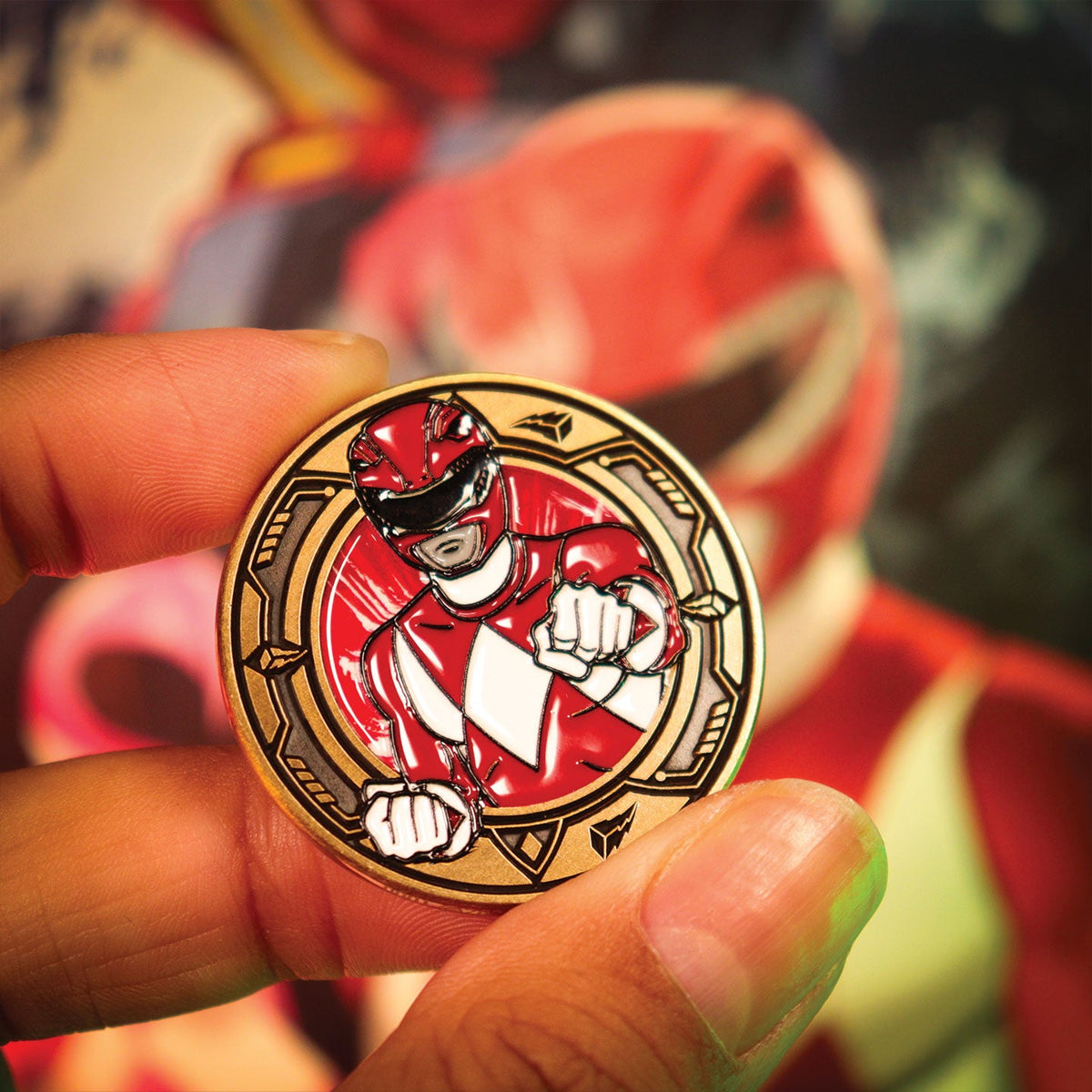 Power Rangers – Limited Edition Red Ranger Coin Replica Coin - Tophatter Daily Deals