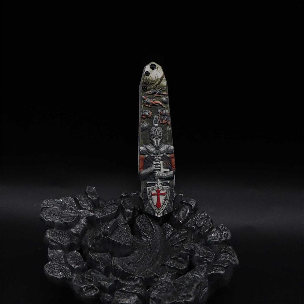 Crusades Knife Knights Templar Folding Knife - Tophatter Daily Deals
