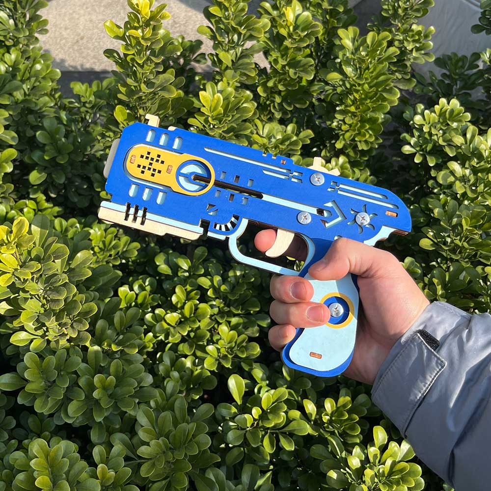 Wooden Kit Training Dragon Rubber Band Pistol Model Kit - Tophatter Daily Deals