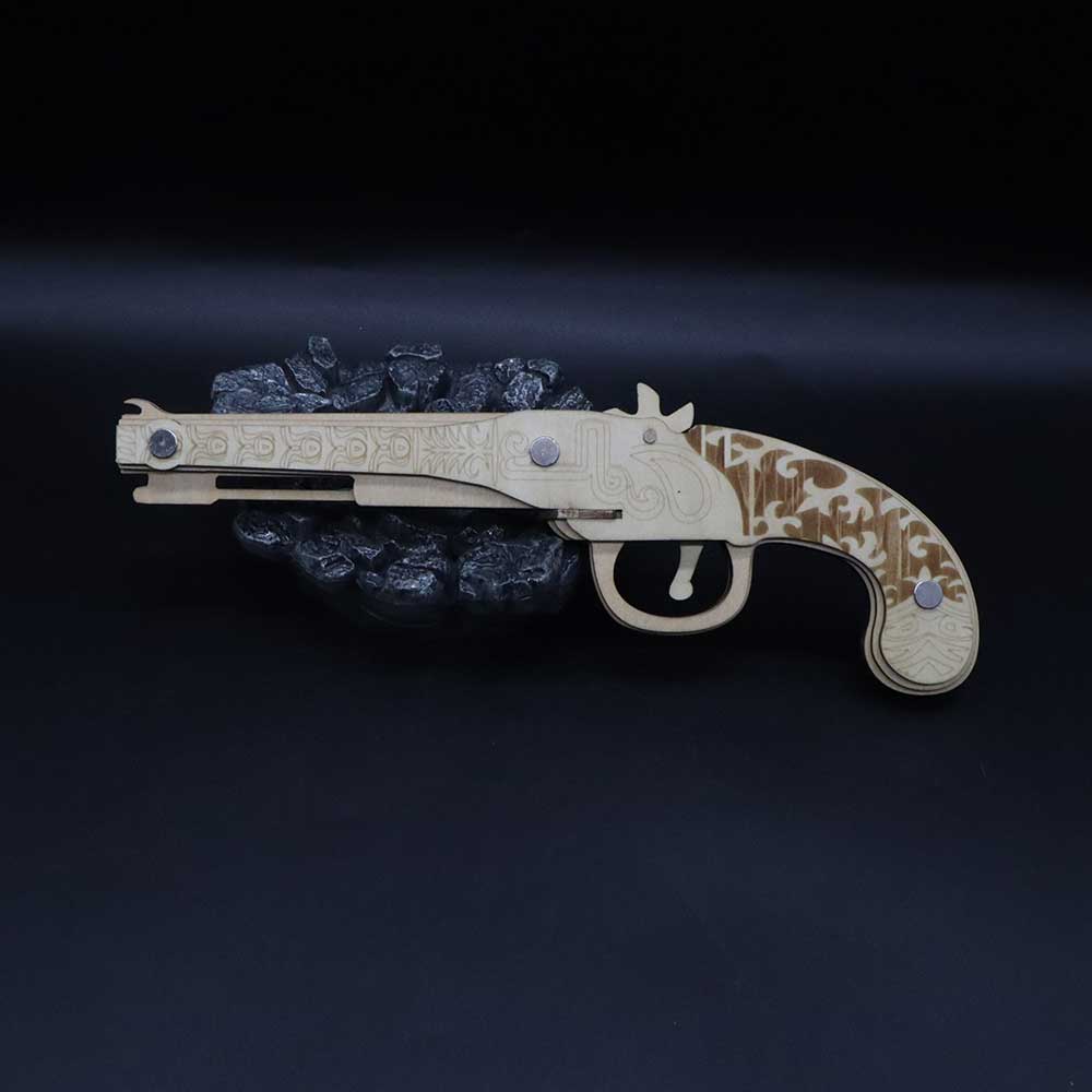 Assembled Firelock Wooden Rubber Band Gun Model Kit - Tophatter Daily Deals