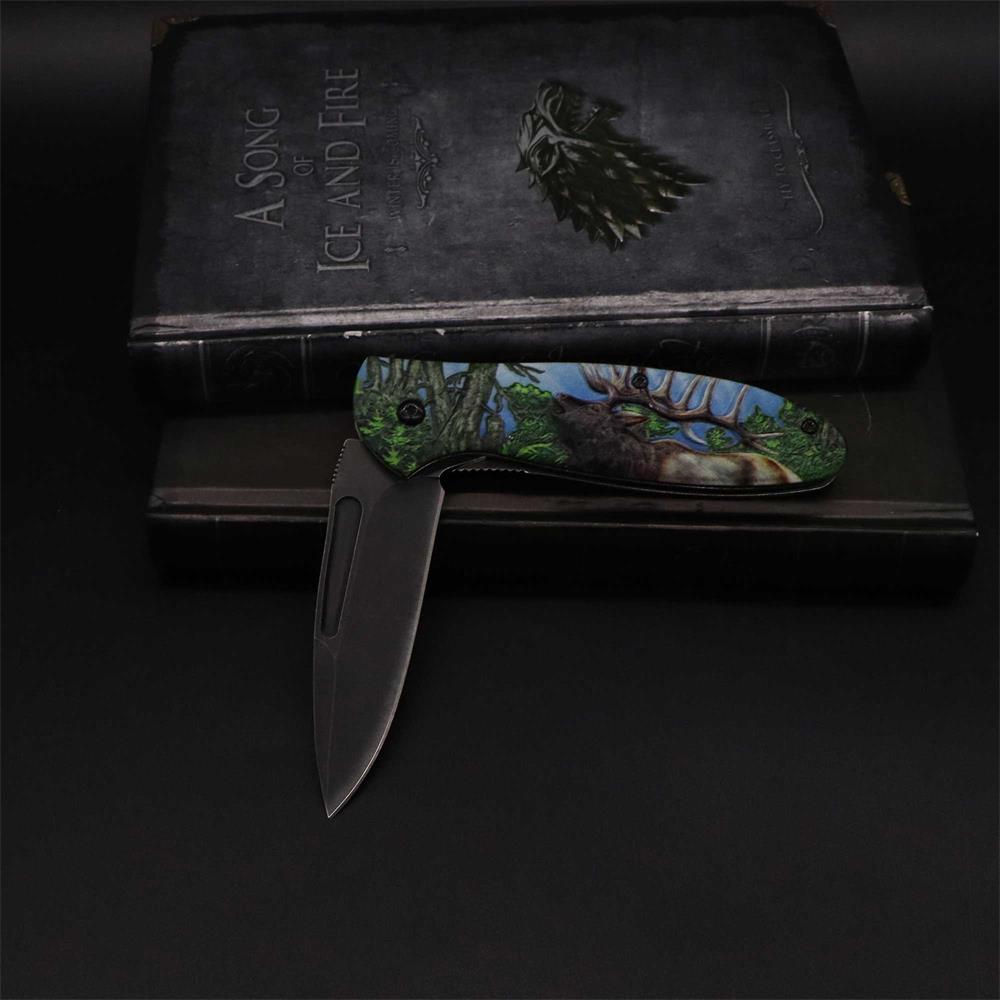 Male Deer Folding Knife Portable Camping Tool - Tophatter Daily Deals