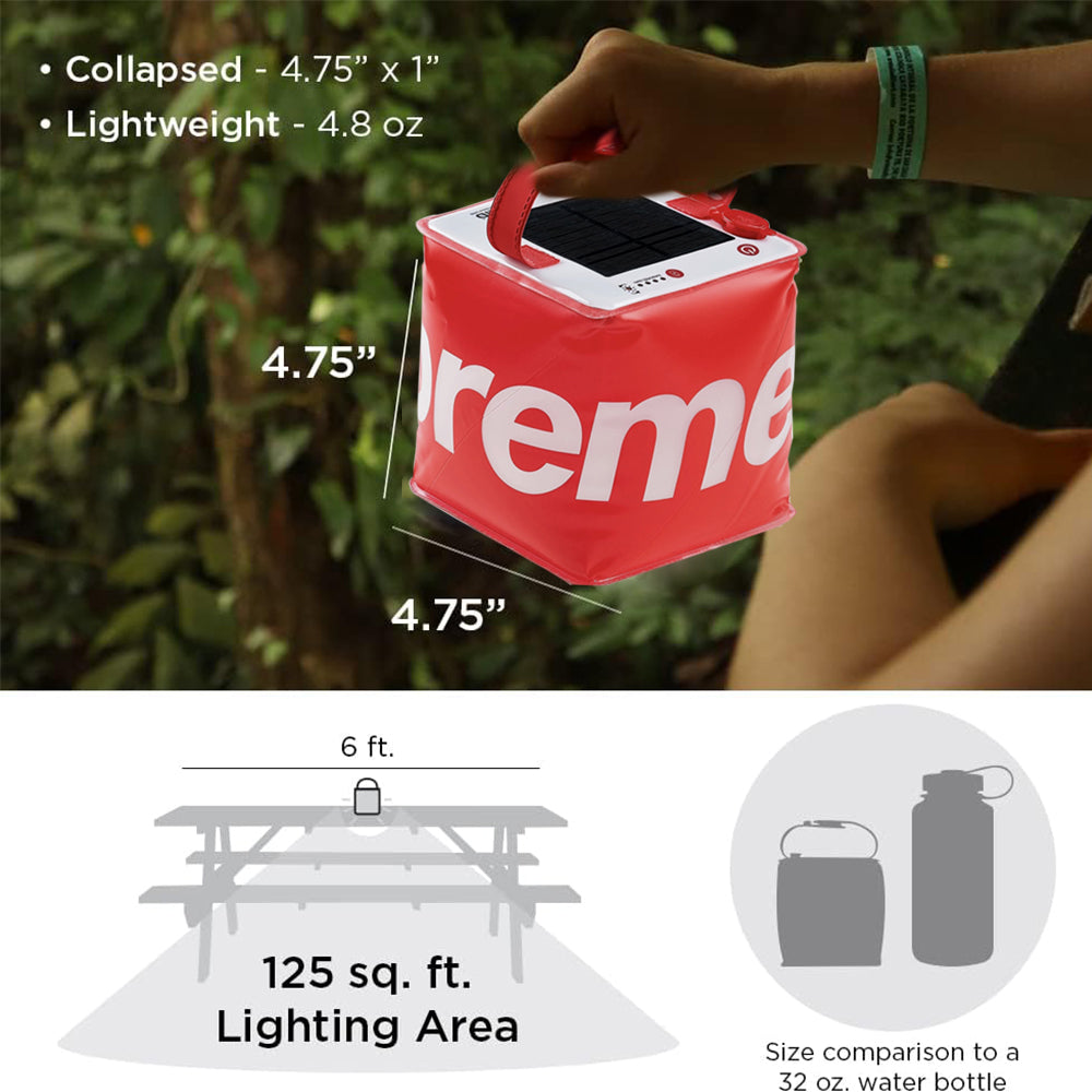 Hakol Solar Camping Lantern - Inflatable LED Lamp Perfect for Camping Outdoor Lighting - Tophatter Daily Deals