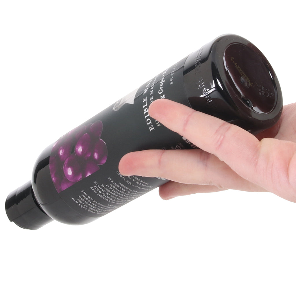 Edible Massage Oil 8oz/236ml in Gushing Grape Sensual Love > Massage - Tophatter Daily Deals