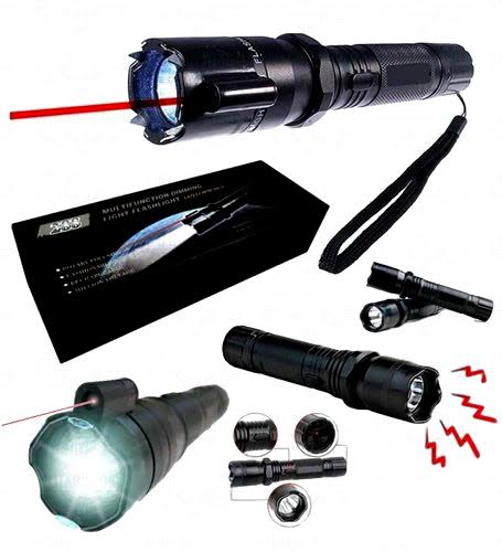 288 FLASHLIGHT STUN GUN & LASER COMBO - Tophatter's Army Deals FLASHLIGHTS - Tophatter Daily Deals