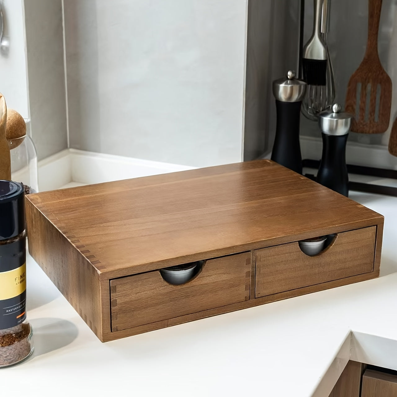 Wooden Storage Cabinet with Drawers Organizer for Kitchen Kitchen Cabinets - Tophatter Daily Deals