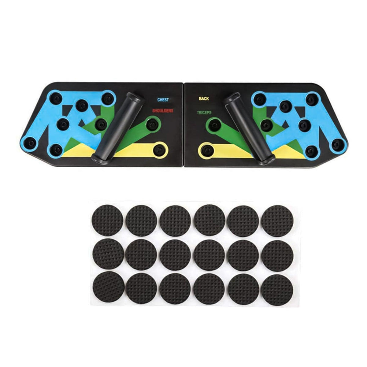 Powerpress Push Up - 12in1 Push Up Rack Board Fitness Workout Train Gym Muscle Exercise Pushup Stand Exercise & Fitness - Tophatter Daily Deals