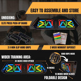 Powerpress Push Up - 12in1 Push Up Rack Board Fitness Workout Train Gym Muscle Exercise Pushup Stand Exercise & Fitness - Tophatter Daily Deals