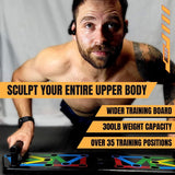 Powerpress Push Up - 12in1 Push Up Rack Board Fitness Workout Train Gym Muscle Exercise Pushup Stand Exercise & Fitness - Tophatter Daily Deals