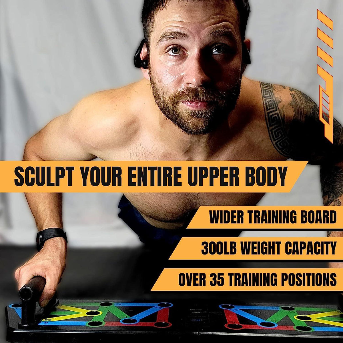 Powerpress Push Up - 12in1 Push Up Rack Board Fitness Workout Train Gym Muscle Exercise Pushup Stand Exercise & Fitness - Tophatter Daily Deals